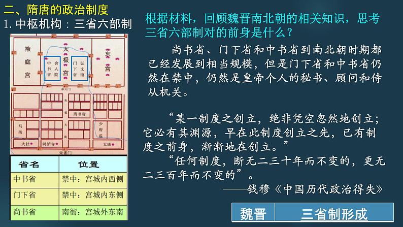 隋唐时期的政治制度课件—2024届高三历史统编版一轮复习第3页