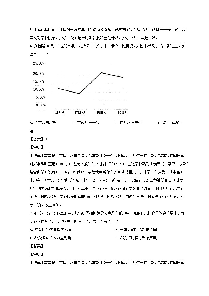 2023东营高一下学期期末考试历史试题含解析03