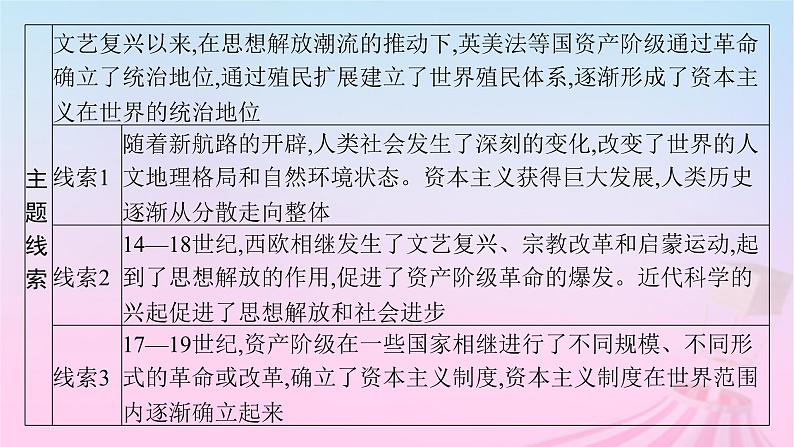 适用于新教材通史版2024版高考历史一轮总复习第五部分世界近代史第33讲走向整体的世界课件03