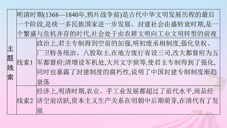 适用于新教材通史版2024版高考历史一轮总复习第一部分中国古代史第10讲从明朝建立到清军入关和清朝前中期的鼎盛与危机课件第3页