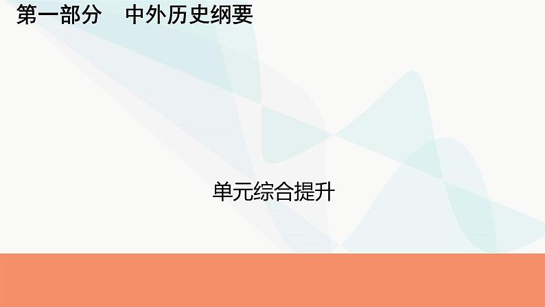 2024届高考历史一轮复习中外历史纲要第11单元单元综合提升课件第1页