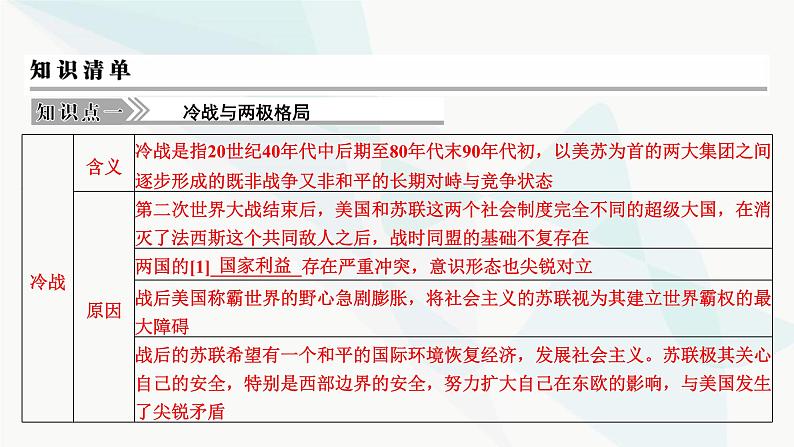 2024届高考历史一轮复习中外历史纲要第11单元第31讲冷战与国际格局的演变课件07