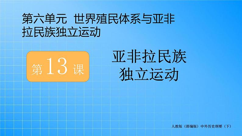 第6单元-第13课  亚非拉民族独立运动课件PPT01