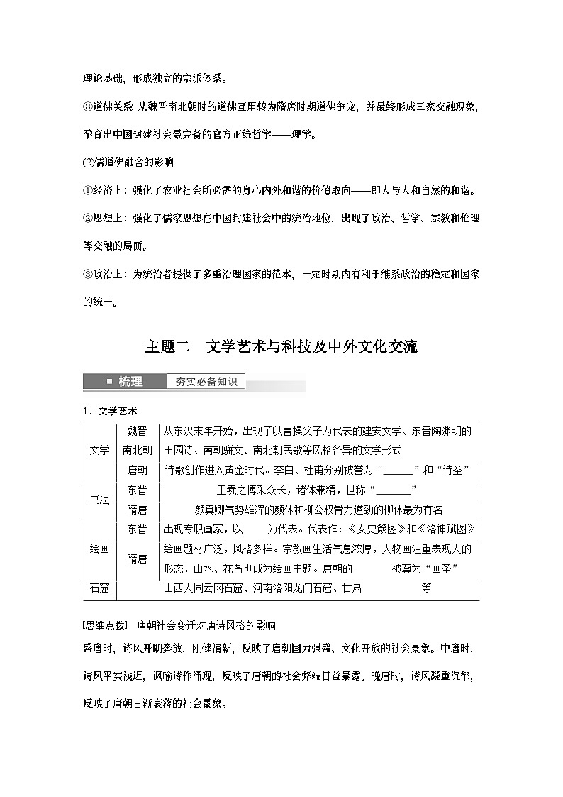 2024年高考历史一轮复习（部编版） 板块1 第2单元 第7讲　魏晋至隋唐的经济与文化 课件03