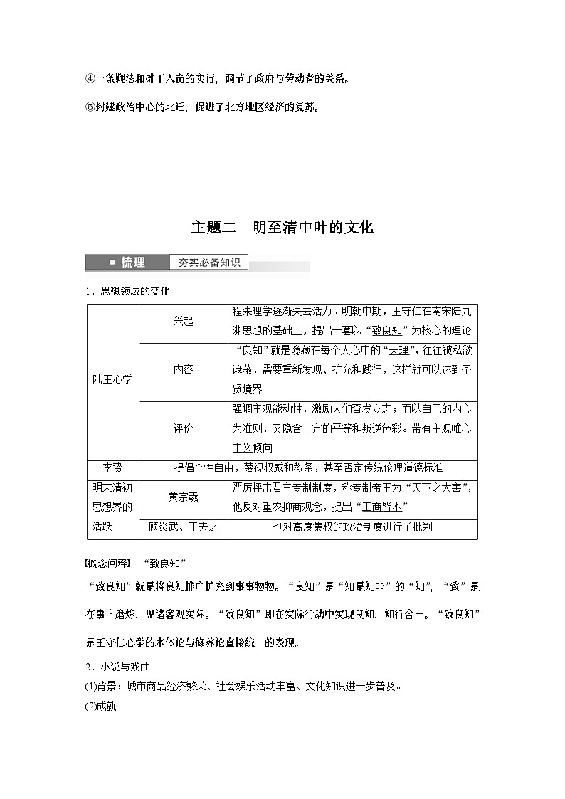 2024年高考历史一轮复习（部编版） 板块1 第4单元 第12讲　明至清中叶的经济与文化第3页