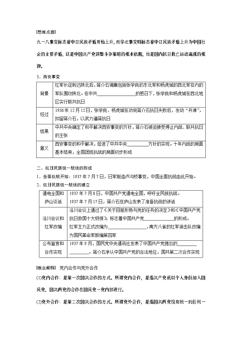 2024年高考历史一轮复习（部编版） 板块2 第7单元 第20讲　中华民族的抗日战争 课件02