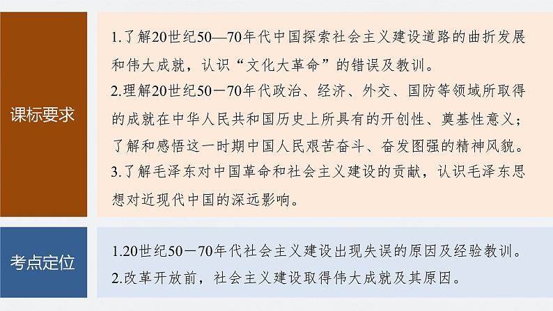 2024年高考历史一轮复习（部编版） 板块3 第8单元 第23讲　社会主义建设在探索中曲折发展 课件03