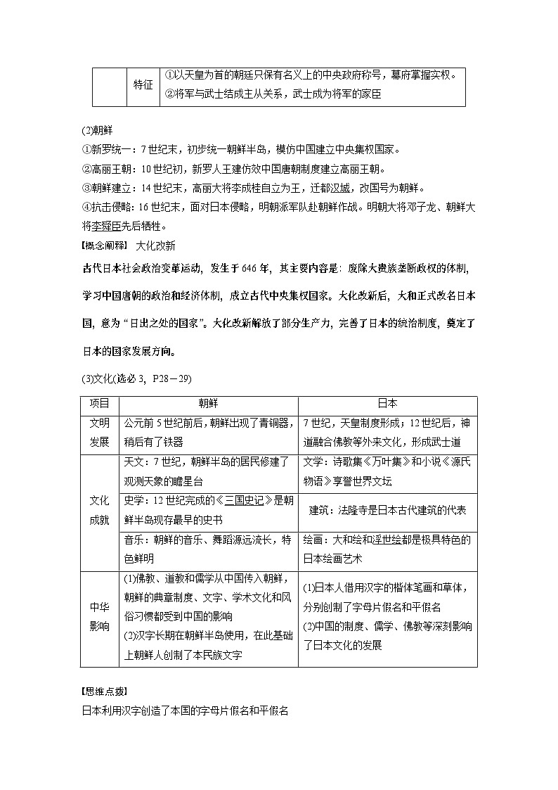 2024年高考历史一轮复习（部编版） 板块4 第10单元 第28讲　中古时期的亚洲、非洲和美洲 课件03