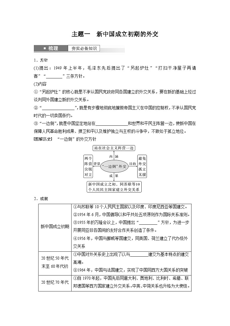 2024年高考历史一轮复习（部编版） 板块7 第17单元 第53讲　当代中国的外交 课件02