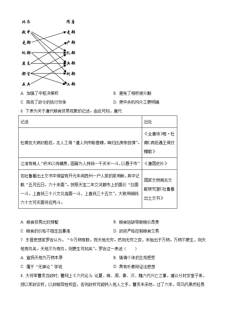 湖北省部分重点中学高三１0月联考历史试题 (含答案)02