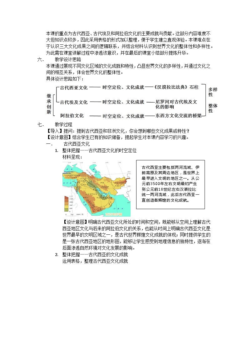 高中历史（统编版）选择性必修3 第3课 古代西亚、非洲文化 教学设计第2页
