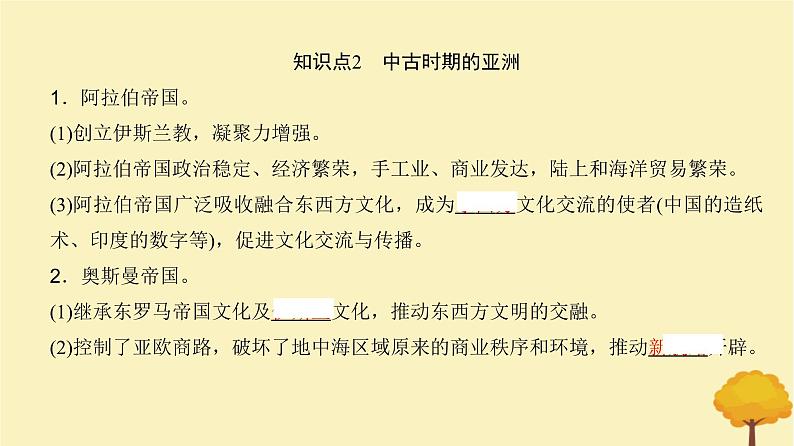 2024届高考历史一轮总复习第八单元古代文明的产生发展和中古时期的世界第22讲中古时期的世界课件07