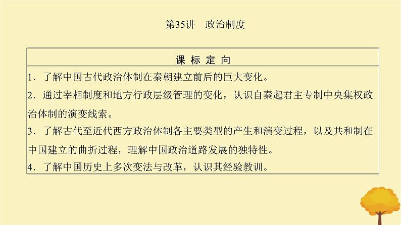 2024届高考历史一轮总复习第十三单元国家制度与社会治理第35讲政治制度课件04