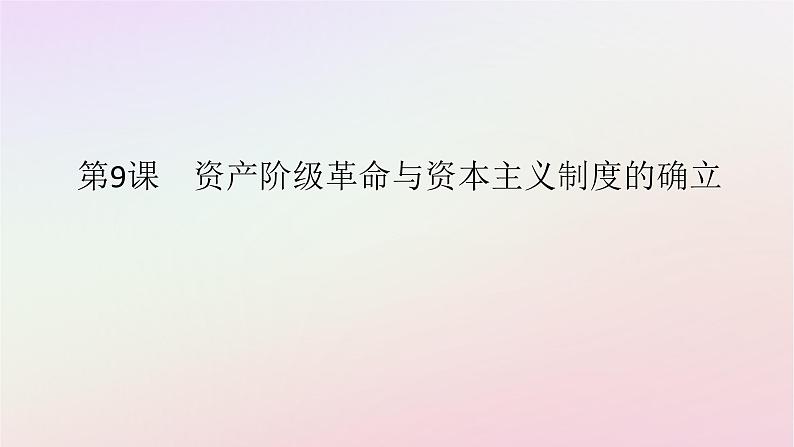 新教材2023版高中历史第四单元资本主义制度的确立第9课资产阶级革命与资本主义制度的确立课件部编版必修中外历史纲要下第1页