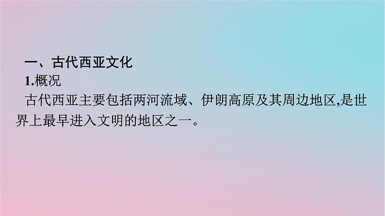 新教材2023年高中历史第二单元丰富多样的世界文化第3课古代西亚非洲文化课件部编版选择性必修304