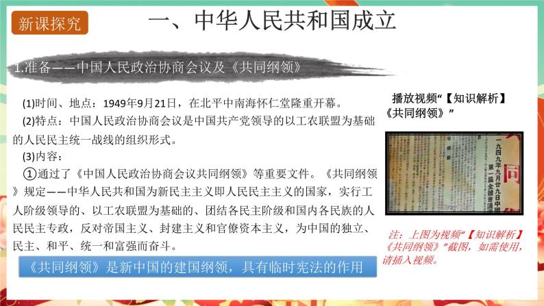 人教版高中历史必修上 26《中华人民共和国成立和向社会主义过渡》课件+教案+分层练习+素材05
