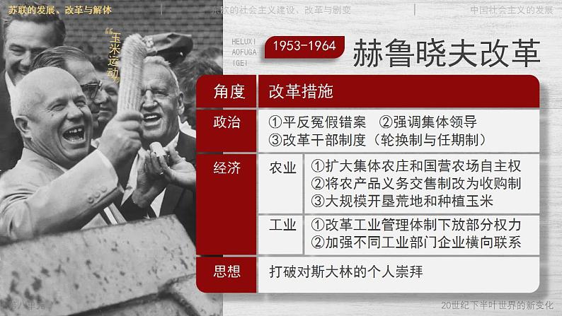 高中历史必修下册 第20课 社会主义国家的发展与变化 课件第7页
