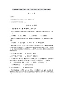 云南省砚山县第一中学2022-2023学年高一下学期期末考试历史试卷