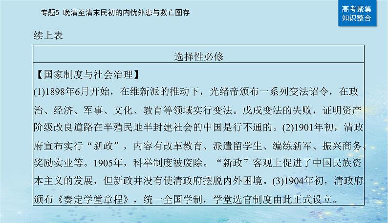 2023高考历史二轮专题复习与测试第一部分板块二专题5第10讲国家出路的探索与挽救民族危亡的斗争课件第5页