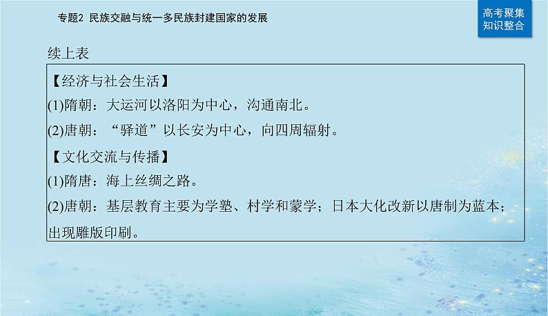 2023高考历史二轮专题复习与测试第一部分板块一专题2第4讲隋唐时期__统一的民族国家的发展和繁荣课件第6页