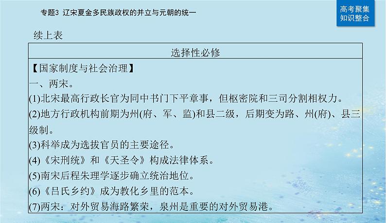 2023高考历史二轮专题复习与测试第一部分板块一专题3第5讲两宋及辽夏金元的统治__封建国家的进一步发展课件第6页