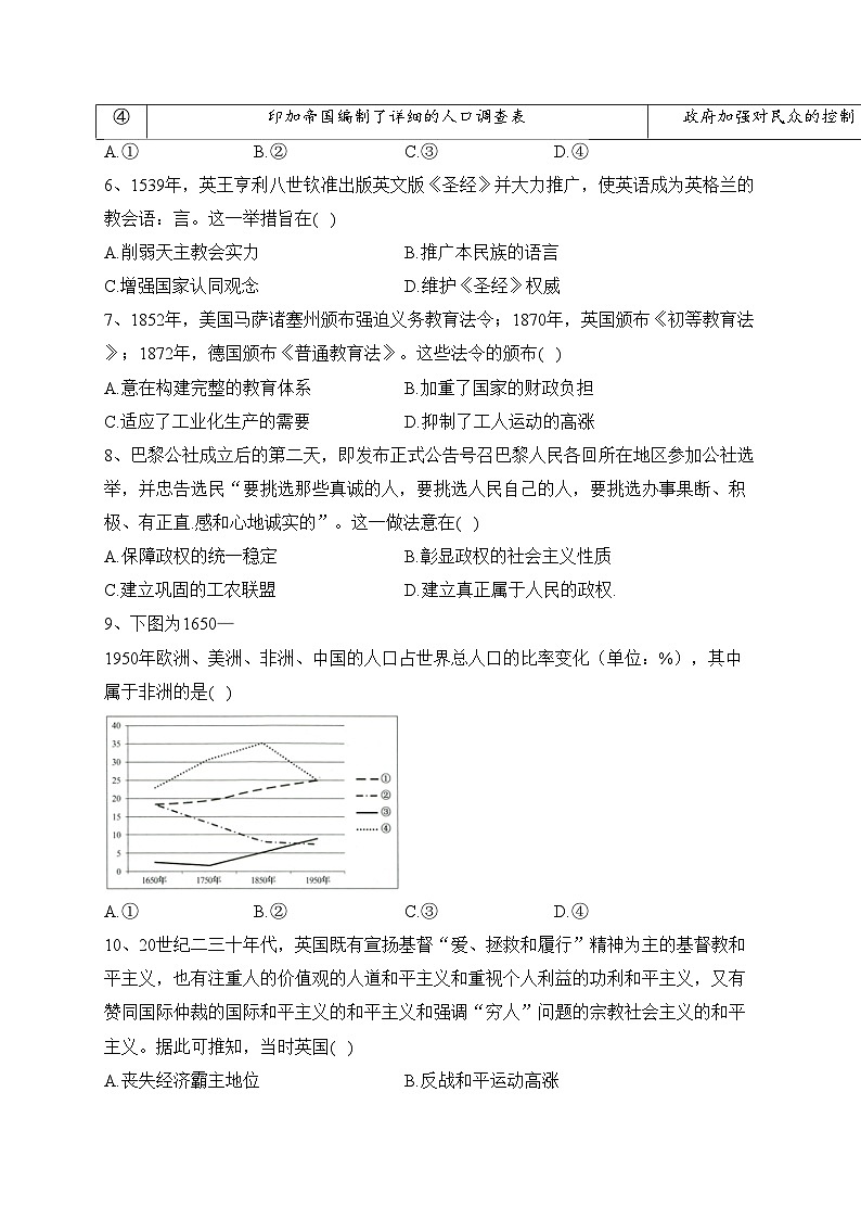 山东省菏泽市2022-2023学年高一年级下学期期末联考历史试卷（含答案）02
