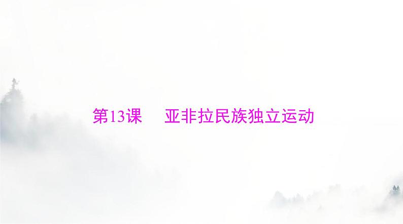 2024年高考历史一轮复习必修中外历史纲要(下)第六单元第13课亚非拉民族独立运动课件第1页