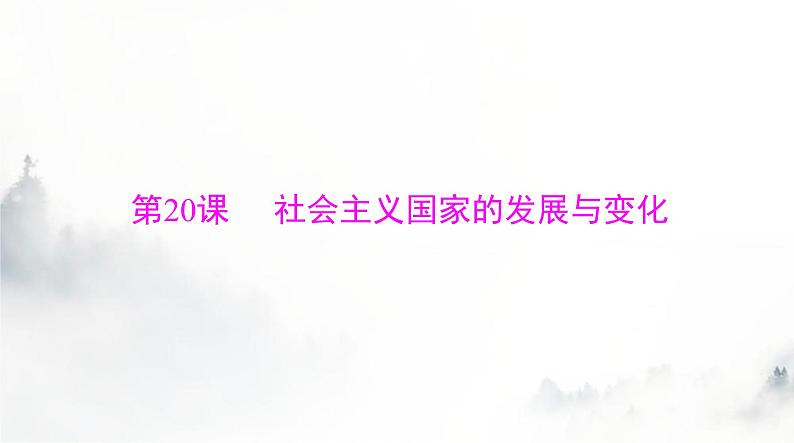 2024年高考历史一轮复习必修中外历史纲要(下)第八单元第20课社会主义国家的发展与变化课件第1页