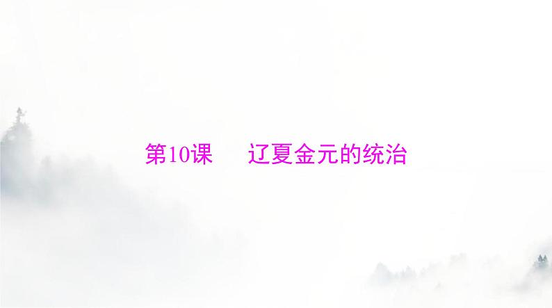 2024年高考历史一轮复习必修中外历史纲要(上)第三单元第10课辽夏金元的统治课件第1页