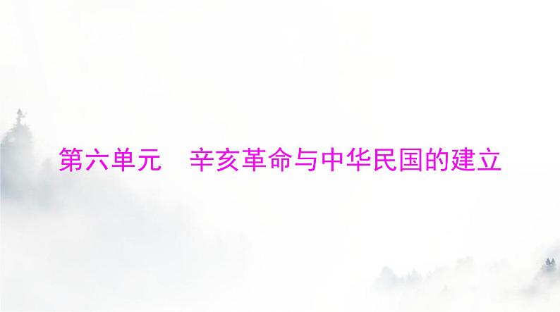 2024年高考历史一轮复习必修中外历史纲要(上)第六单元第19课辛亥革命课件01