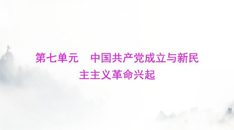 2024年高考历史一轮复习必修中外历史纲要(上)第七单元第21课五四运动与中国共产党的诞生课件第1页