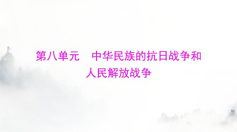 2024年高考历史一轮复习必修中外历史纲要(上)第八单元第23课从局部抗战到全面抗战课件01