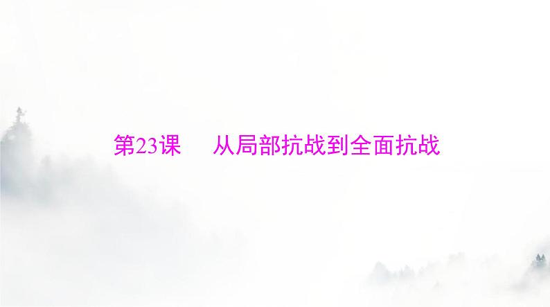 2024年高考历史一轮复习必修中外历史纲要(上)第八单元第23课从局部抗战到全面抗战课件03