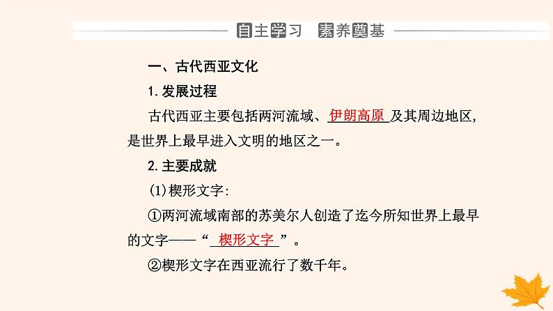 新教材2023高中历史第二单元丰富多样的世界文化第3课古代西亚非洲文化课件部编版选择性必修303