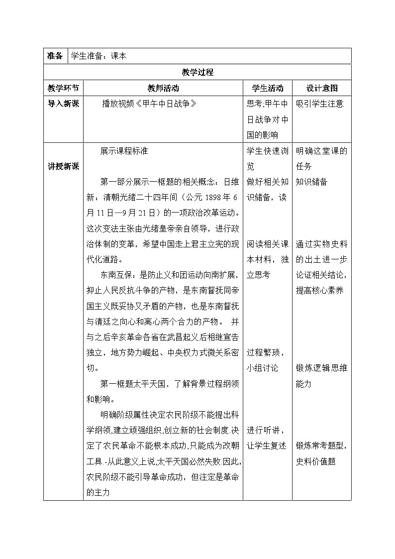 人教统编版高中历史必修中外历史纲要 第十七课 国家出路的探索与列强侵略的加剧 课件+教案+同步分层练习(含答案)02