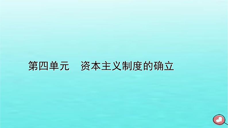 新教材2023年高中历史第4单元资本主义制度的确立单元整合课件部编版必修中外历史纲要下第1页