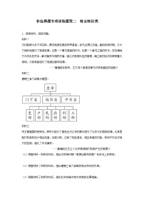 非选择题专项训练题型二 特点特征类---2024届高三统编版历史一轮复习