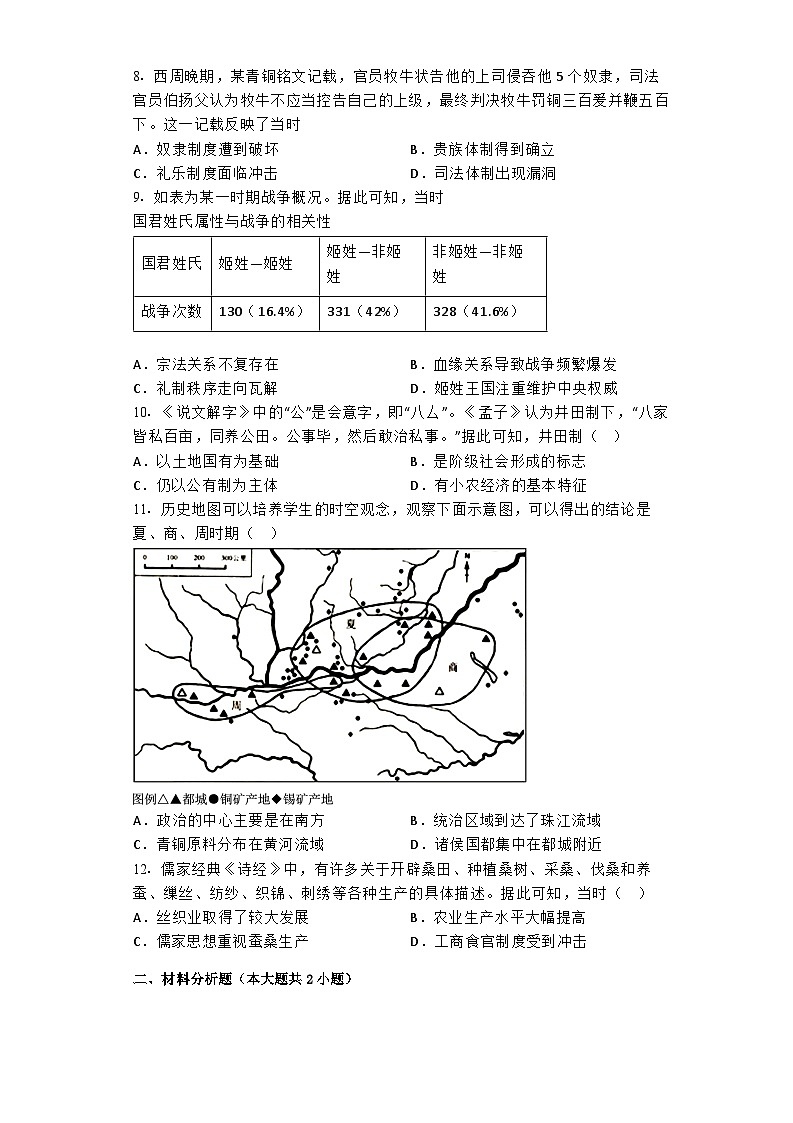 中华文明的起源与早期国家 通史专练--2024届高三统编版历史一轮复习第3页