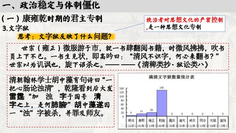 高中历史统编版必修中外历史纲要上课件第14课清朝前中期的鼎盛与危机05