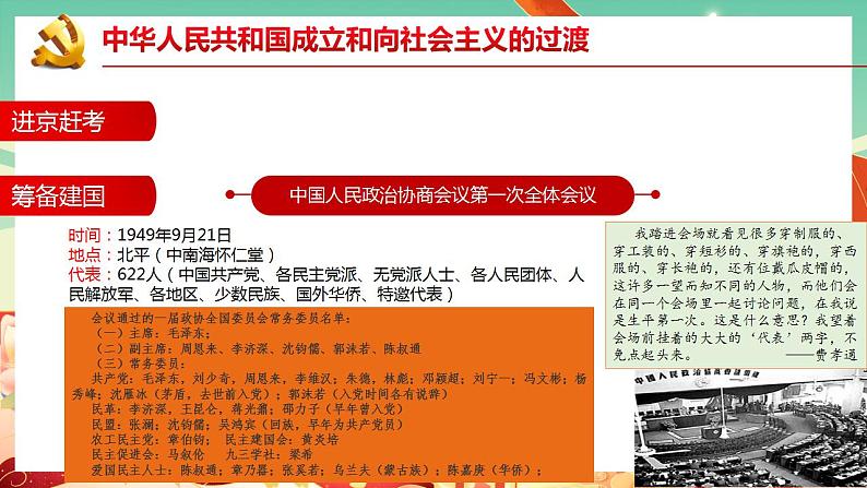 第26课 中华人民共和国成立和向社会主义的过渡（课件） -高一中外历史纲要上同步备课 （课件）第8页