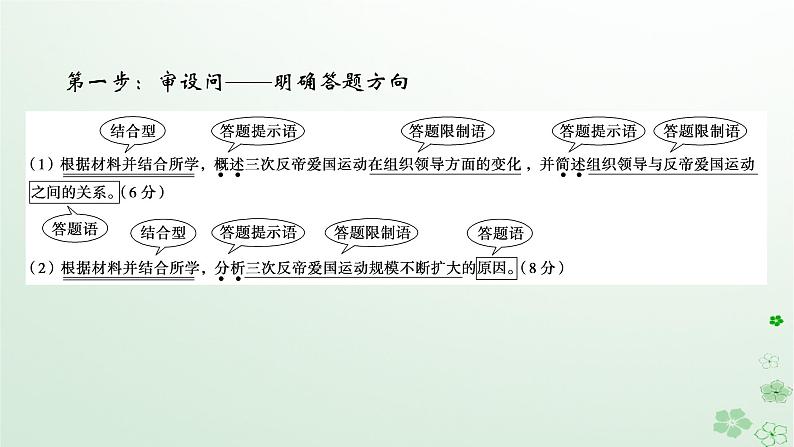 2024版新教材高考历史全程一轮总复习第二编中国近现代史高考微讲座2中国近现代史材料题解题技法特色讲练课件第8页