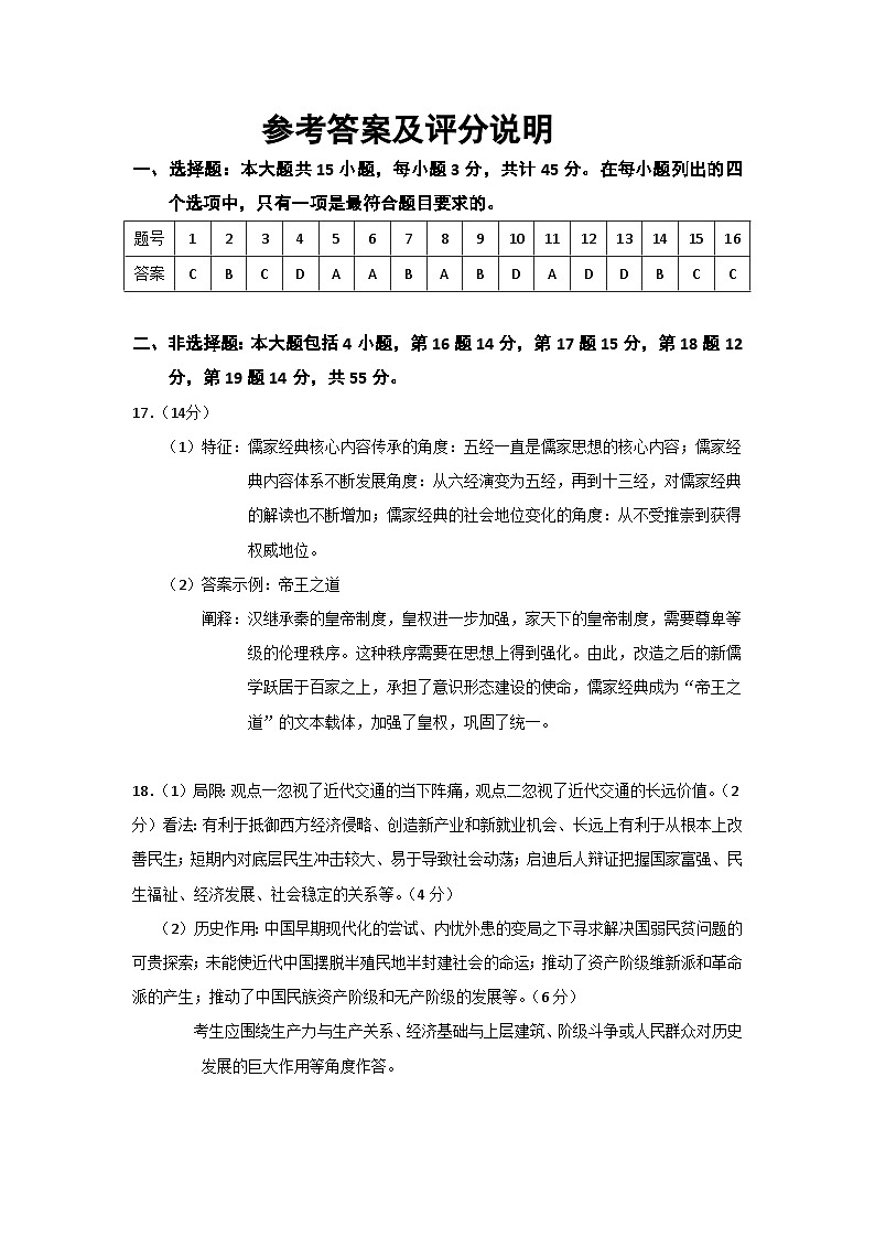 湖南省岳阳市平江县颐华高级中学2023-2024学年高三上学期入学考试历史试题01