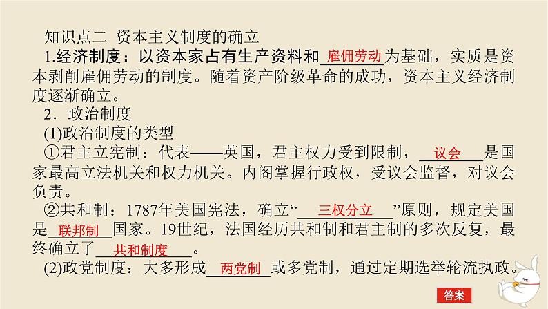 新教材2024版高考历史全程一轮总复习第九单元工业文明的开启与扩展__近代的世界第30讲资产阶级革命与资本主义制度的确立课件08