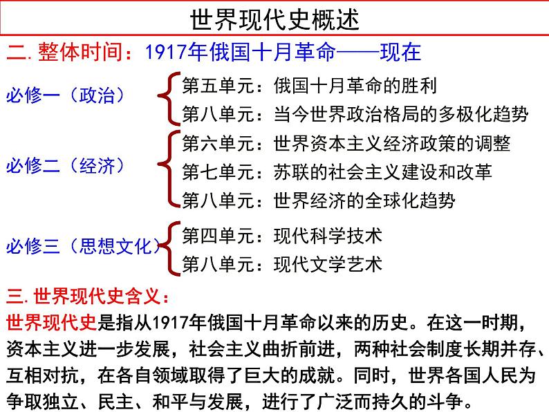 【名师经典课件】专题十四 世界现代史（上）-2020年高考历史二轮通史复习备课第3页