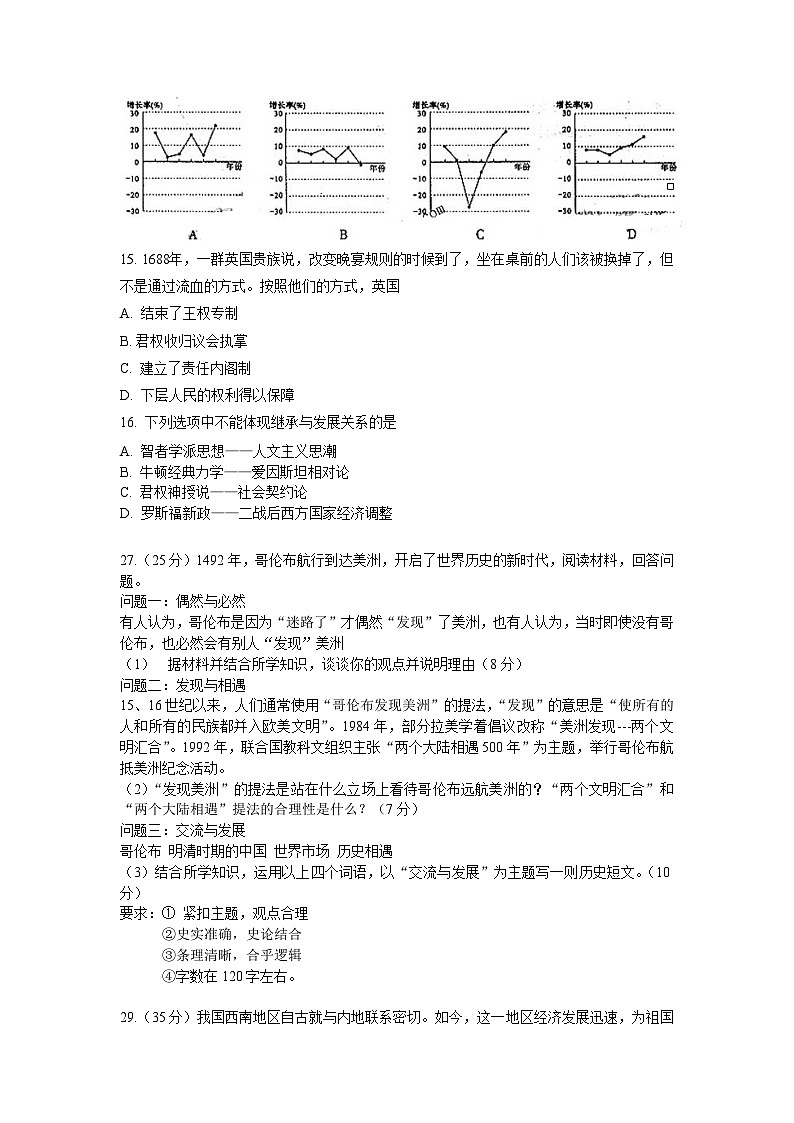 2010年高考真题历史(山东卷)（解析版版）02