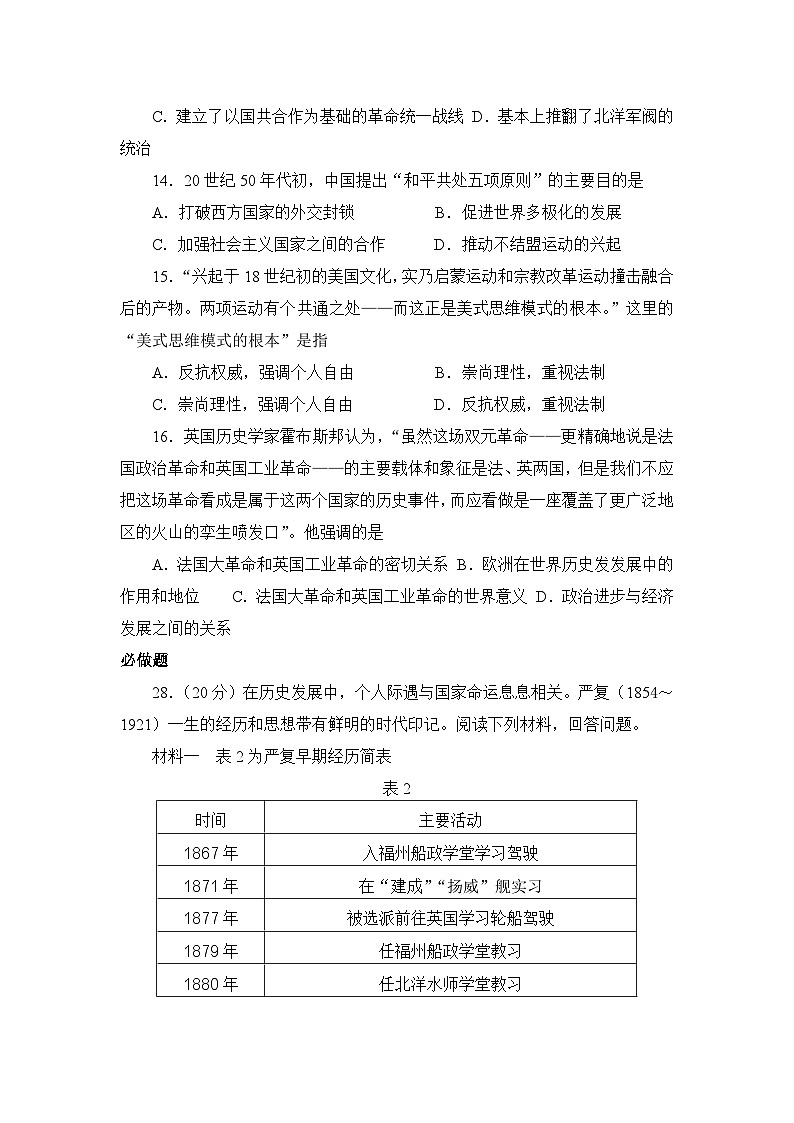 2012年高考真题历史(山东卷)（原卷版）02