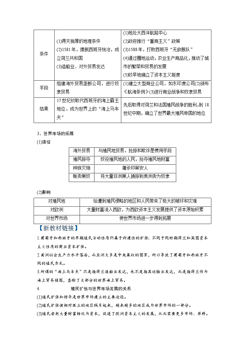 复习点11  近代文明的曙光——工业革命前的世界-2023年高三历史一轮复习主干知识+重难点综合性学案（通史版）第3页
