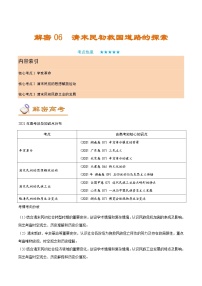 解密06 清末民初救国道路的探索（讲义）-【高频考点解密】2022年高考历史二轮复习讲义+分层训练（全国通用）