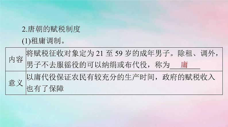 2024届高考历史一轮总复习必修中外历史纲要上第二单元第7课隋唐制度的变化与创新课件08