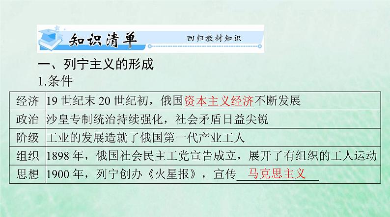 2024届高考历史一轮总复习必修中外历史纲要下第七单元第15课十月革命的胜利与苏联的社会主义实践课件第3页